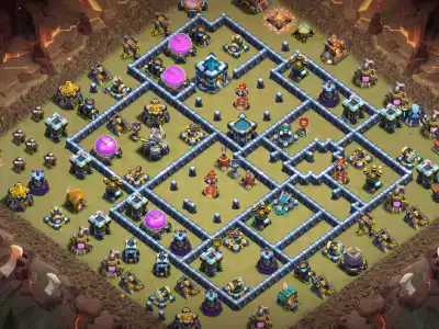 Layout TH13 Anti 3 Star War Base for Clash of Clans Copy Link