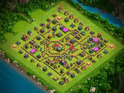Layout TH14 Farming Base Anti 3 Star Layout for Clash of Clans