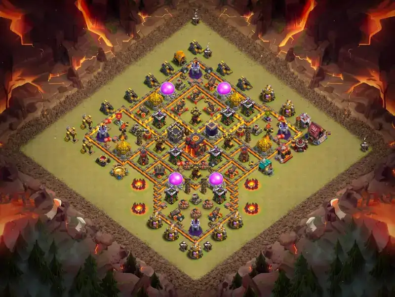 TH10 War Base Copy Link | Anti 3 Star Ring Layout