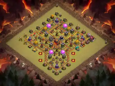 Layout TH10 War Base Copy Link | Anti 3 Star Ring Layout