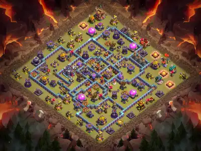Layout TH15 War Base Anti 3 Star Layout with Copy Link