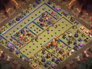 TH16 War Base – Legend Ring with Trap Core, Anti 3 Star