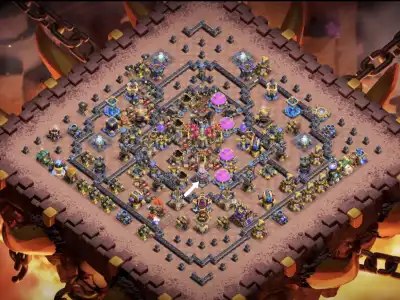 Layout TH18 War Base for CoC Anti 3 Star with Copy Link
