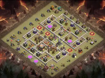 Layout TH11 War Base for CoC Anti 3 Star Copy Link