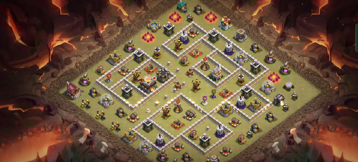 TH11 War Base for CoC with Split Inferno Pathing