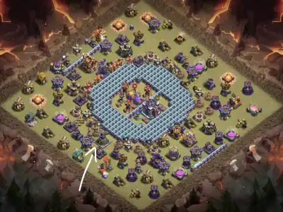 Layout TH15 War Base Anti 3 Stars Ring Core for clash of clans