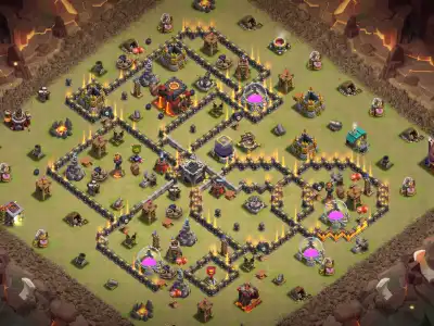 Layout TH10 Farming Base Copy Link | Safe Storages for Clash of Clans