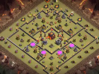 Layout TH10 Anti 3 Star Legend League Base Layout Copy Link