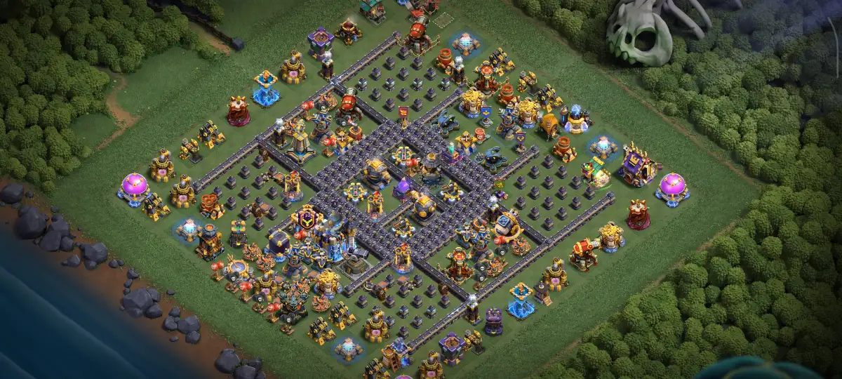 TH18 Anti 2 Star Base with Central Town Hall