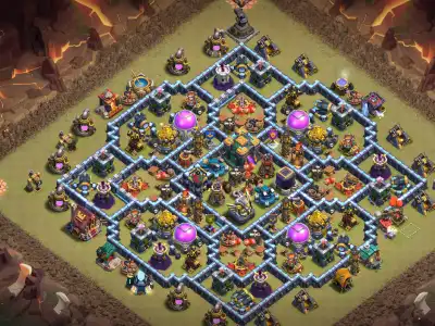 Layout TH14 Farming Base for CoC Loot Protection | Clash of Clans