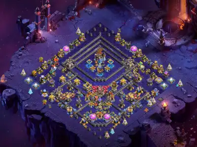 Layout TH18 Legend League Base with High Town Hall Island