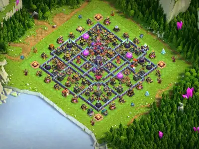 Layout TH15 Hybrid Base with Central Town Hall Core