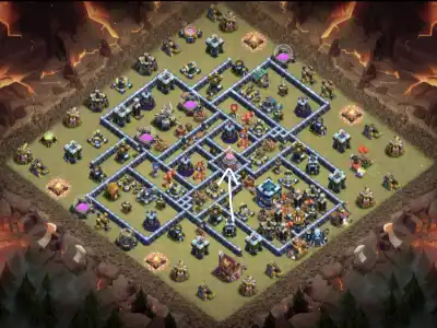 Layout TH13 War Badr Anti 3 Star Base for Clash of Clans
