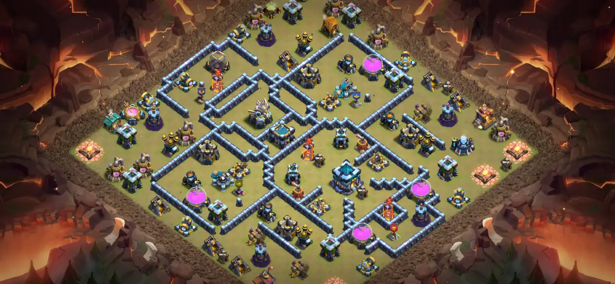 TH13 War Base Anti 3 Star vs Electro Dragon | CoC Bases