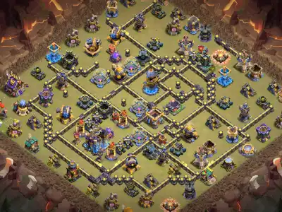 Layout TH18 War Base Layout for Clash of Clans | Anti 2 Star Ring