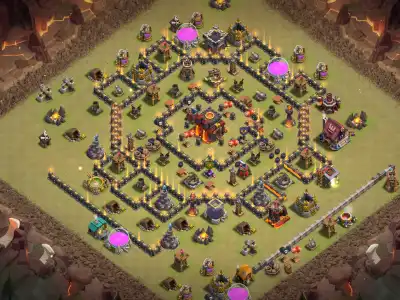 Layout TH10 War Base Anti 2 Star Layout for Clash of Clans