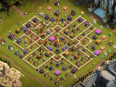 Layout TH16 Anti 2 Star War Base for Clash of Clans