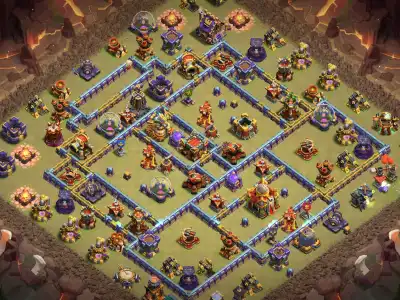 Layout TH16 War Base Copy Link – Anti 2 Star Ring Style Layout