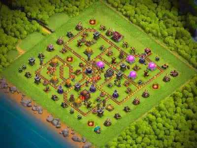Layout TH10 Farming Base Copy Link | Safe Loot Clash of Clans