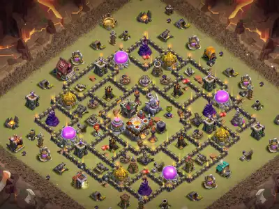 Layout TH11 Defense Base for CoC with Anti 3 Star Ring