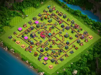 Layout TH14 Legend League Base Layout with Strong Core Spread