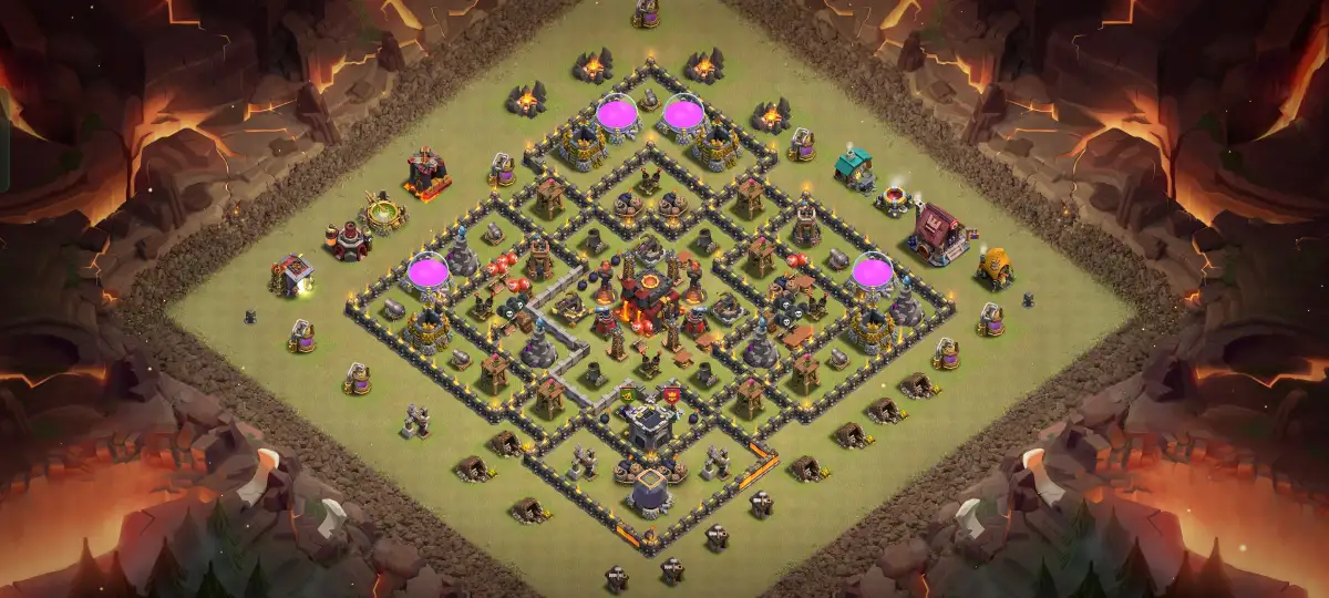 TH10 Anti 2 Star War Base for Clash of Clans Legends