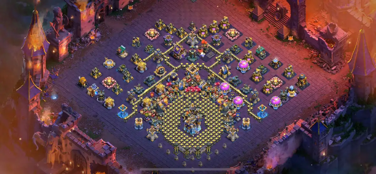 TH18 War Base for Clash of Clans with Anti 2 Star Core