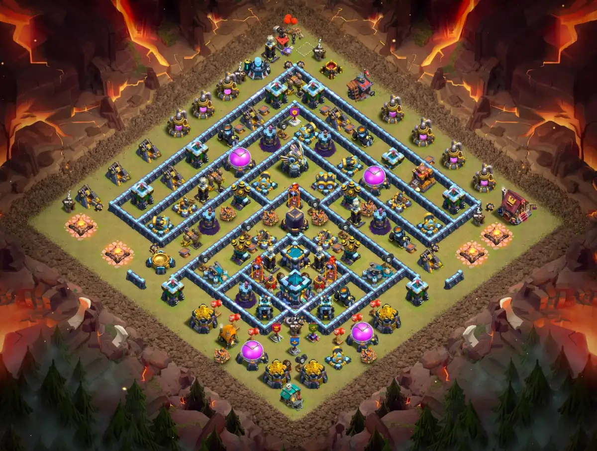 TH13 War Base for Anti 3 Star - war badr Copy Link