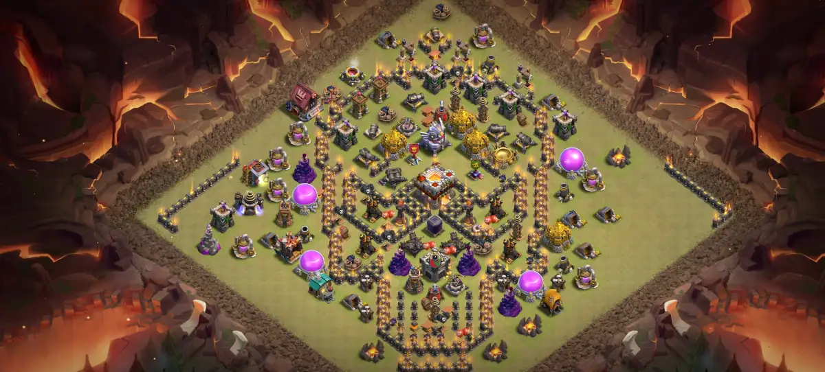 TH11 Troll War Badr Base for CoC with Copy Link