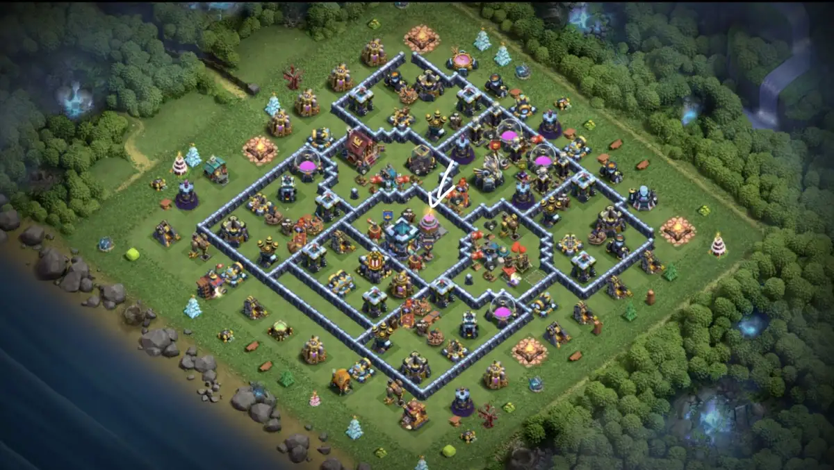 TH13 War Base Anti 3 Star for Clash of Clans Copy Link