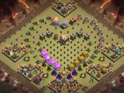Layout TH11 Troll War Badr Base for COC with Copy Link