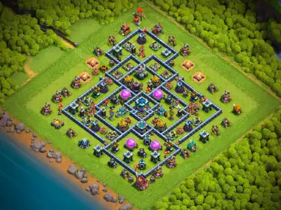 Layout TH13 Farming Base Anti 3 Star Layout for Clash of Clans