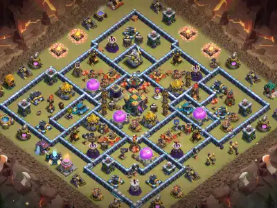 Layout TH14 Defense Base for CoC - Clash of Clans Copy Link