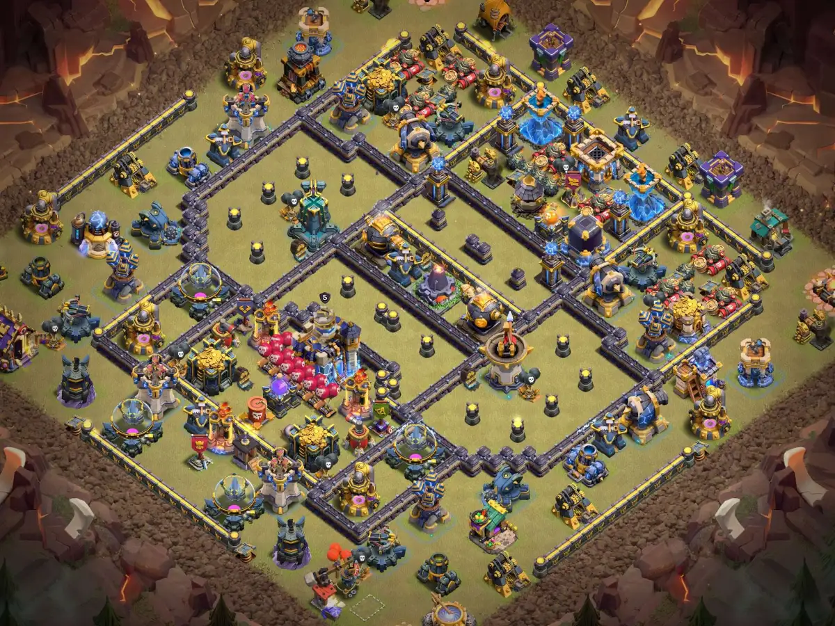 New TH18 War Base with Wide Deadzones for Legend League
