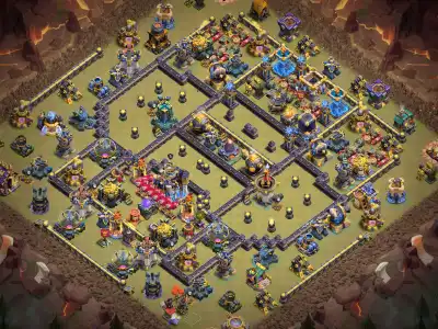Layout New TH18 War Base with Wide Deadzones for Legend League