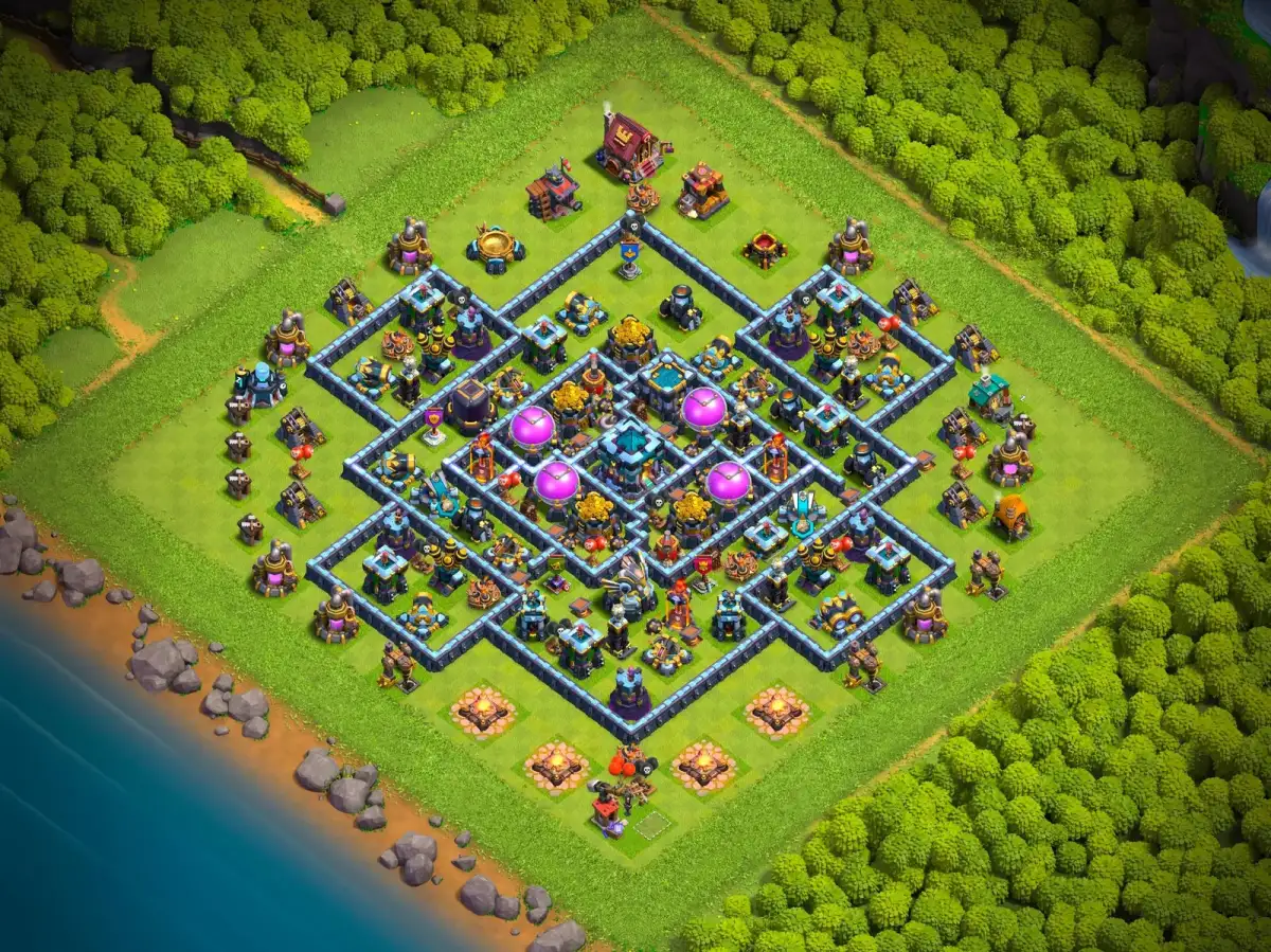 TH13 Farming Base Anti 3 Star Layout for Clash of Clans