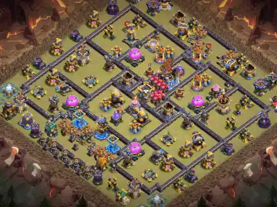 Layout TH18 War Base Anti 3 Star Layout for Clash of Clans