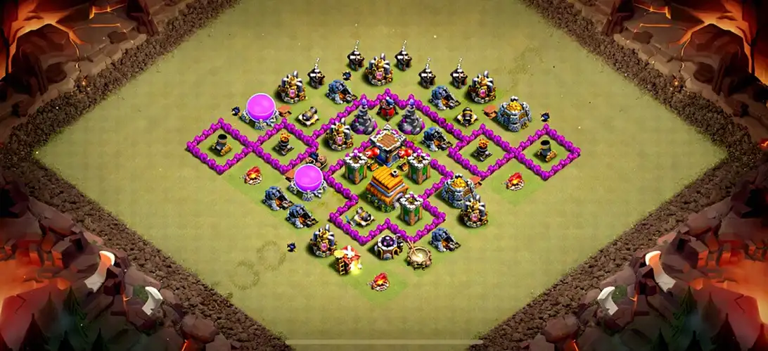 Layout Recommended TH6 War Coc Layout | Anti Everything Venom