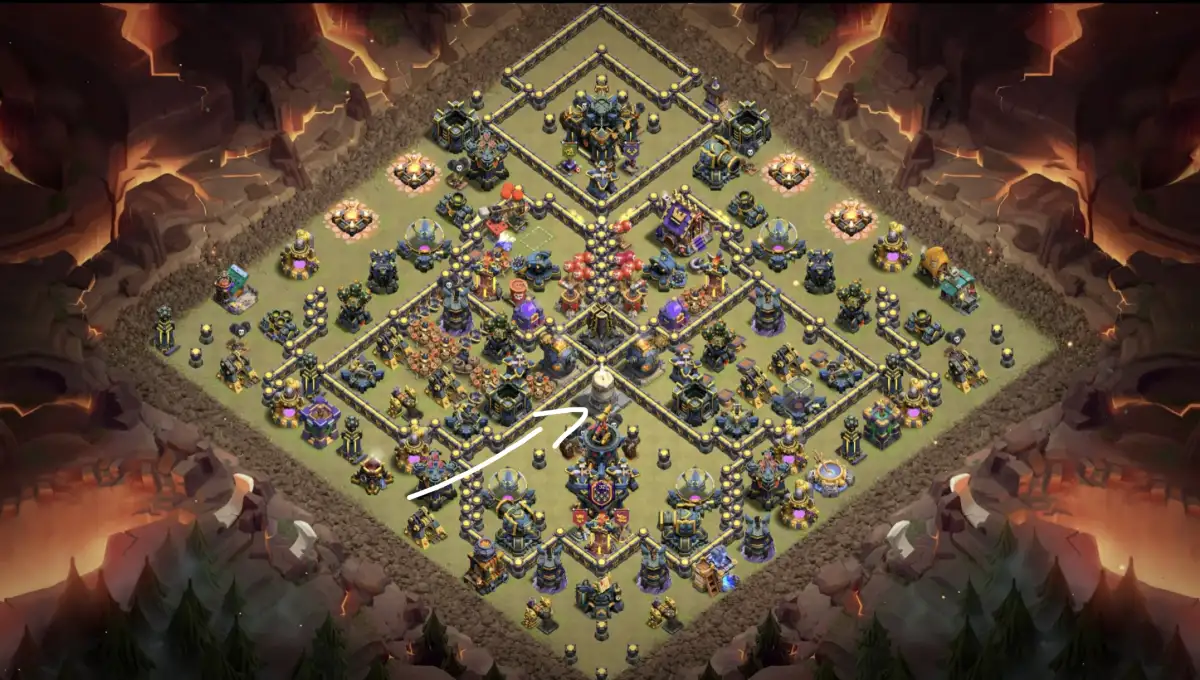 TH17 War Badr Anti 3 Star Base for Clash of Clans