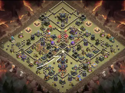 Layout TH17 War Badr Anti 3 Star Base for Clash of Clans