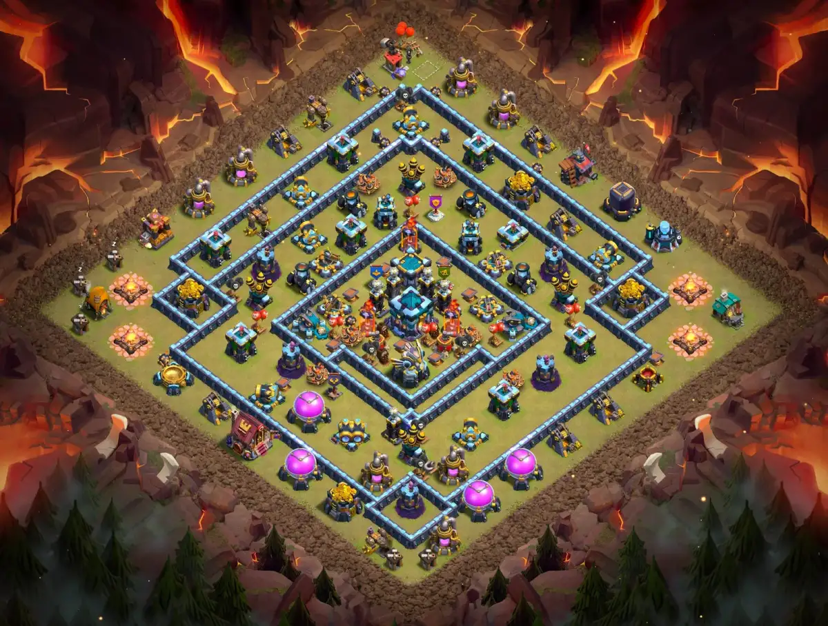 TH13 War Base Anti 3 Star Ring for Clash of Clans
