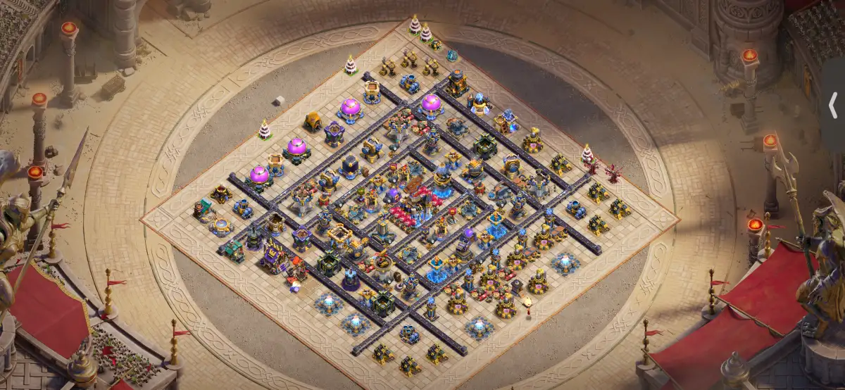 TH18 War Base with Split Compartments and Anti Air Core