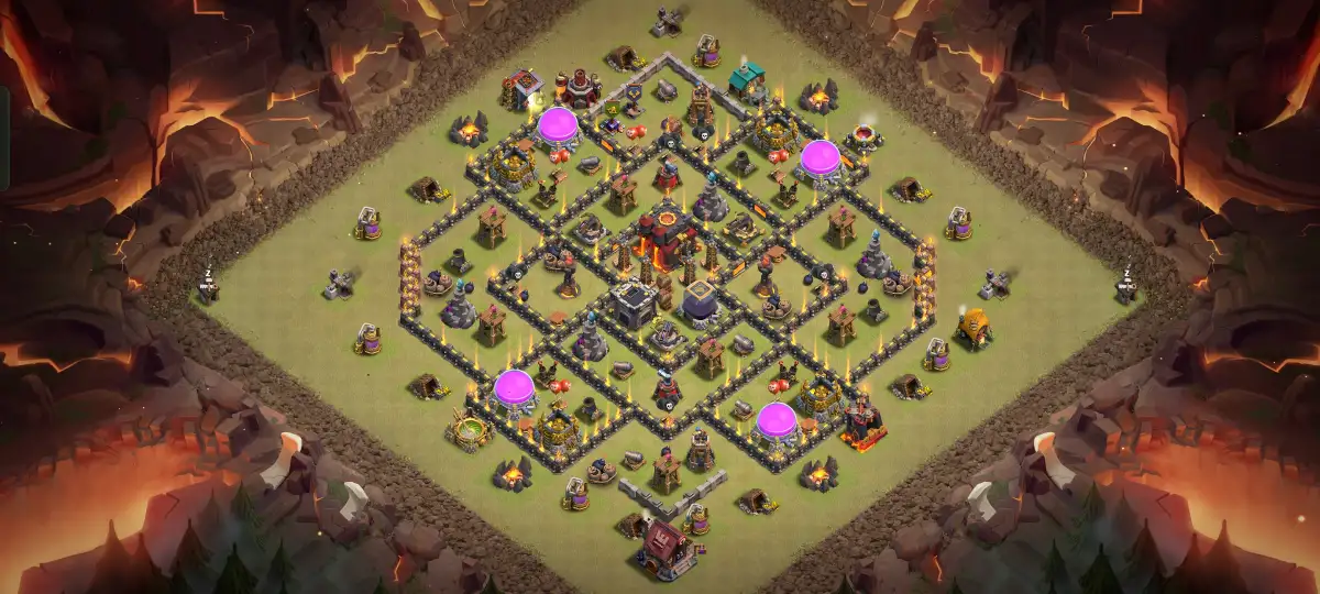 TH10 War Base Anti 2 Stars Layout for Clash of Clans