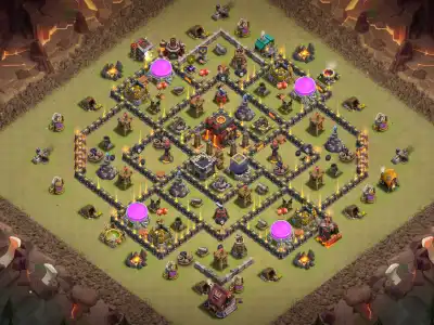 Layout TH10 War Base Anti 2 Stars Layout for Clash of Clans
