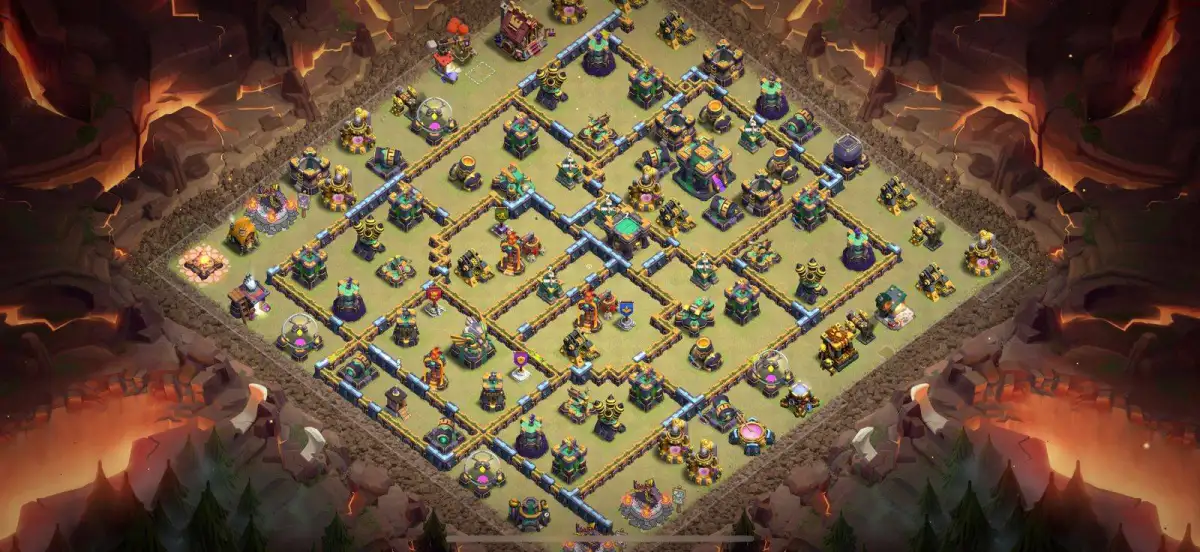 TH14 War Base with Anti 2 Star Core and Copy Link