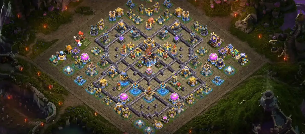 TH18 Legend Hybrid Base for clash of clans Anti 2 Star