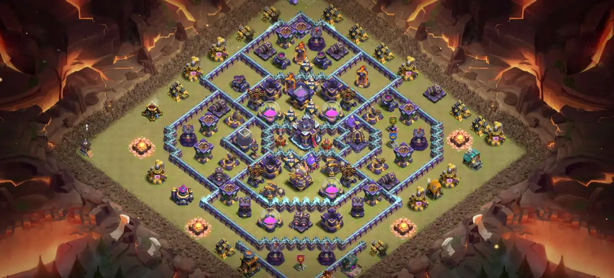 TH15 War Base Anti 2 Star Ring Style Copy Link