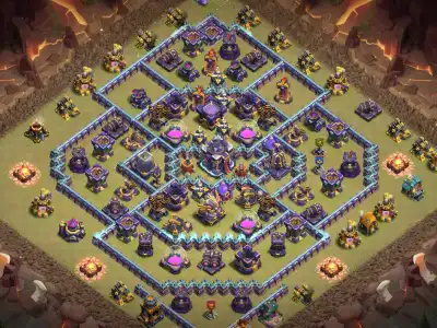 Layout TH15 War Base Anti 2 Star Ring Style Copy Link