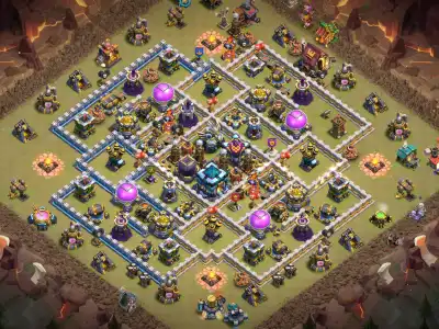 Layout Coc TH13 Anti 2 Star War Base for E-Drag and Legend Hits