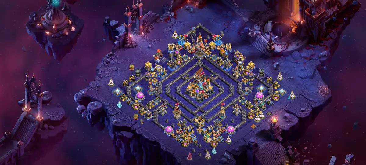 TH18 Diamond Ring War Base with Centralized Town Hall